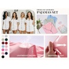 image:imageEkouaer Womens Pajama Sets Button Down Short Sleeve Top and Shorts Cute Ruffled Pjs Sets SleepwearPink