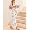 image:imageEkouaer Womens Silky Satin Pajamas Set Short Sleeve Button Down Sleepwear 2 Piece Lounge Set Pj SetBaseball