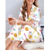 image:imageEkouaer Womens Silky Satin Pajamas Set Short Sleeve Button Down Sleepwear 2 Piece Lounge Set Pj SetBaseball