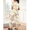 image:imageEkouaer Womens Silky Satin Pajamas Set Short Sleeve Button Down Sleepwear 2 Piece Lounge Set Pj SetFruit and Woman