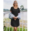 image:imageEkouaer Nightgowns for Women Bamboo Viscose Sleep Shirts T Shirt Night Gown Short Sleeve Nightshirt Cooling Pajama DressBlack