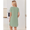image:imageEkouaer Nightgowns for Women Bamboo Viscose Sleep Shirts T Shirt Night Gown Short Sleeve Nightshirt Cooling Pajama DressLight Green