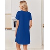 image:imageEkouaer Nightgowns for Women Bamboo Viscose Sleep Shirts T Shirt Night Gown Short Sleeve Nightshirt Cooling Pajama DressNavy
