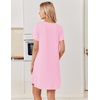 image:imageEkouaer Nightgowns for Women Bamboo Viscose Sleep Shirts T Shirt Night Gown Short Sleeve Nightshirt Cooling Pajama DressPink