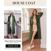 image:imageEkouaer Zipper Robes for Women Long Sleeve Lightweight House Coats with Pockets Zip Up Bathrobe Loungewear S3XLArmy Green
