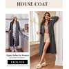 image:imageEkouaer Zipper Robes for Women Long Sleeve Lightweight House Coats with Pockets Zip Up Bathrobe Loungewear S3XLDeep Gray