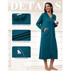 image:imageEkouaer Zipper Robes for Women Long Sleeve Lightweight House Coats with Pockets Zip Up Bathrobe Loungewear S3XLTeal