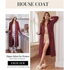 image:imageEkouaer Zipper Robes for Women Long Sleeve Lightweight House Coats with Pockets Zip Up Bathrobe Loungewear S3XLWine Red