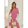 image:imageEkouaer Nightgowns for Women Bamboo Viscose Night Gown Sleeveless Sleep Shirts Tank Sleep Dress Vneck SleepwearCherry Red