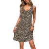 image:imageEkouaer Nightgowns for Women Bamboo Viscose Night Gown Sleeveless Sleep Shirts Tank Sleep Dress Vneck SleepwearLeopard