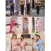 image:imageEkouaer Pajamas for Women Set Short Sleeve Lounge Set Jogger Pants Pjs Soft Sleepwear with Pockets SXXLBlack