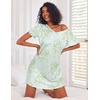 image:imageEkouaer Cotton Nightgowns for Women 3 Pack Sleepshirts Short Sleeve Night Shirt Tshirt Night Gown Print Sleepwear DressLittle DaisyPink FloralTie Dye