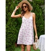 image:imageEkouaer Cotton Nightgowns for Women Sleeveless Racerback Night Gown Spaghetti Strap Sleep Dress Chemise SleepwearWhite Pink Floral