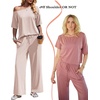 image:imageEkouaer Lounge Sets for Women Off ShoulderRight Short Sleeve Tops and Long Pants 2 Piece Set Summer Soft Matching OutfitBeige