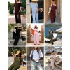 image:imageEkouaer Lounge Sets for Women Off ShoulderRight Short Sleeve Tops and Long Pants 2 Piece Set Summer Soft Matching OutfitLight Gray