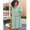 image:imageEkouaer Nightgowns for Women House Dress with Pockets Snap Front House Coat Short Sleeve Duster Moo Moos Sleepwear S3XLFloral White