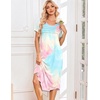 image:imageEkouaer Nightgowns for Women Long Night Gown Pleated Moo Moos Short Sleeve House Dress Plus Size Lounge Dress S5XLPink Tiedye