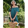 image:imageEkouaer Satin Nightgowns for Women 2 Pack Silk Nightgown Pleated Loose Night Shirts Short Sleeve Sleep ShirtsBlue GreenPurple