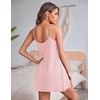 image:imageEkouaer Sexy Night Gowns Lace Nightgowns for Women Sleeveless Sleepwear Babydoll Nighty Plus Size Night DressLight Pink