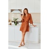 image:imageEkouaer Silky Robes for Women Satin Knee Length Bride Bridesmaid Wedding Party Bathrobe Lightweight Sleepwear with PocketsBrown
