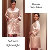 image:imageEkouaer Silky Robes for Women Satin Knee Length Bride Bridesmaid Wedding Party Bathrobe Lightweight Sleepwear with PocketsChampagne