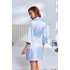 image:imageEkouaer Silky Robes for Women Satin Knee Length Bride Bridesmaid Wedding Party Bathrobe Lightweight Sleepwear with PocketsLight Blue