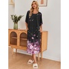 image:imageEkouaer Womens Nightgown Short Sleeve Sleepshirt Long Loungewear Casual Maxi Lounge Dress House Dresses with PocketsCherry Blossoms Black