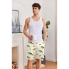 image:imageEkouaer Mens Pajama Shorts Soft Sleepwear Bottoms Elastic Waistband Loungewear Breathable Men Shorts with PocketsShark and Crayfish