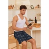 image:imageEkouaer Mens Pajama Shorts Soft Sleepwear Bottoms Elastic Waistband Loungewear Breathable Men Shorts with PocketsTurtle