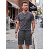image:imageEkouaer Mens Pajama Shorts Soft Sleepwear Bottoms Elastic Waistband Loungewear Breathable Men Shorts with PocketsWolf
