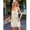 image:imageEkouaer Nightgowns for Women Cotton Sleepwear Sexy Sleep Shirt Adjustable Spaghetti Strap Night Gowns with Pockets S3XLYellow Red Flower