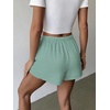 image:imageEkouaer Pajama Shorts for Women Soft Sleep Shorts Summer Casual Lounge Shorts 2026 Comfy Pj Bottoms with PocketsGreen and White Stripes