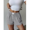 image:imageEkouaer Pajama Shorts for Women Soft Sleep Shorts Summer Casual Lounge Shorts 2026 Comfy Pj Bottoms with PocketsLignt Grey