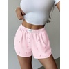 image:imageEkouaer Pajama Shorts for Women Soft Sleep Shorts Summer Casual Lounge Shorts 2026 Comfy Pj Bottoms with PocketsPink Stripes Bow