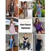 image:imageEkouaer Womens Nightgown Short Sleeve Sleepwear Comfy Sleepshirts Pleated Scoopneck Nightshirt SXXXLClustered Flowers