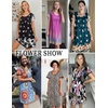 image:imageEkouaer Womens Nightgown Short Sleeve Sleepwear Comfy Sleepshirts Pleated Scoopneck Nightshirt SXXXLGrey