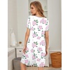 image:imageEkouaer Womens Nightgown Short Sleeve Sleepwear Comfy Sleepshirts Pleated Scoopneck Nightshirt SXXXLHydrangea