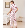 image:imageEkouaer Womens Pajama Sets Button Down Loungewear Short Sleeve Sleepwear 2 Piece Pants Pjs Set with Pockets SXXLRed Bow