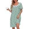 Green White Florals