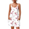 image:imageEkouaer Nightgowns for Women Cotton Sleepwear Sexy Sleep Shirt Adjustable Spaghetti Strap Night Gowns with Pockets S3XLRoses