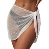 image:imageEkouaer Sarong Wraps for Women Beach Cover Up Short Crochet Bikini Swimsuit Coverup Skirts for Swimwear SXXLWhite