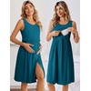 image:imageEkouaer Maternity Nursing Gown and Robe Set Labor Delivery Hosptial Nursing Dress Pregnancy Clothes SXXLBlue Green