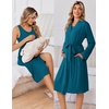 image:imageEkouaer Maternity Nursing Gown and Robe Set Labor Delivery Hosptial Nursing Dress Pregnancy Clothes SXXLBlue Green