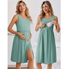 image:imageEkouaer Maternity Nursing Gown and Robe Set Labor Delivery Hosptial Nursing Dress Pregnancy Clothes SXXLCeladon Green