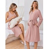 image:imageEkouaer Maternity Nursing Gown and Robe Set Labor Delivery Hosptial Nursing Dress Pregnancy Clothes SXXLMauve