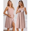 image:imageEkouaer Maternity Nursing Gown and Robe Set Labor Delivery Hosptial Nursing Dress Pregnancy Clothes SXXLMauve Heart