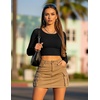 image:imageEkouaer Long Sleeve Crop Tops for Women 3 Pack Scoop Neck Raglan Shirts Slim Fit Underscrub Basic Base Layer XSXXL3pcs Black Beige Brown