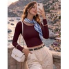 image:imageEkouaer Long Sleeve Crop Tops for Women 3 Pack Scoop Neck Raglan Shirts Slim Fit Underscrub Basic Base Layer XSXXL3pcs Black Wine Red White