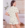 image:imageEkouaer Womens Pajamas Sets Button Down Pjs Short Sleeve Ruffle Sleepwear  Soft Cozy Pointelle PyjamaCute Lounge SetsClassic Notch Neck PjsMaternity Pajamas for BreastfeedingBridal Party GiftsFloral