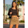 image:imageEkouaer Womens Long Sleeve Crop Tops Scoop Neck Raglan Shirts Slim Fit Underscrub Basic Fashion Clothing XSXXLBrown
